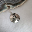 Dezanne Design Eco Silver Oxidised Hammered Dome Pendant | 18 mm Circle | Necklace | Recycled Sterling Silver (Copy) (Copy)