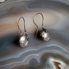 Dezanne Design Eco Silver Textured Dome Earrings