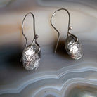 Dezanne Design Eco Silver Textured Dome Earrings