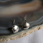 Dezanne Design Ecosilver Round Earrings with wavy textured design