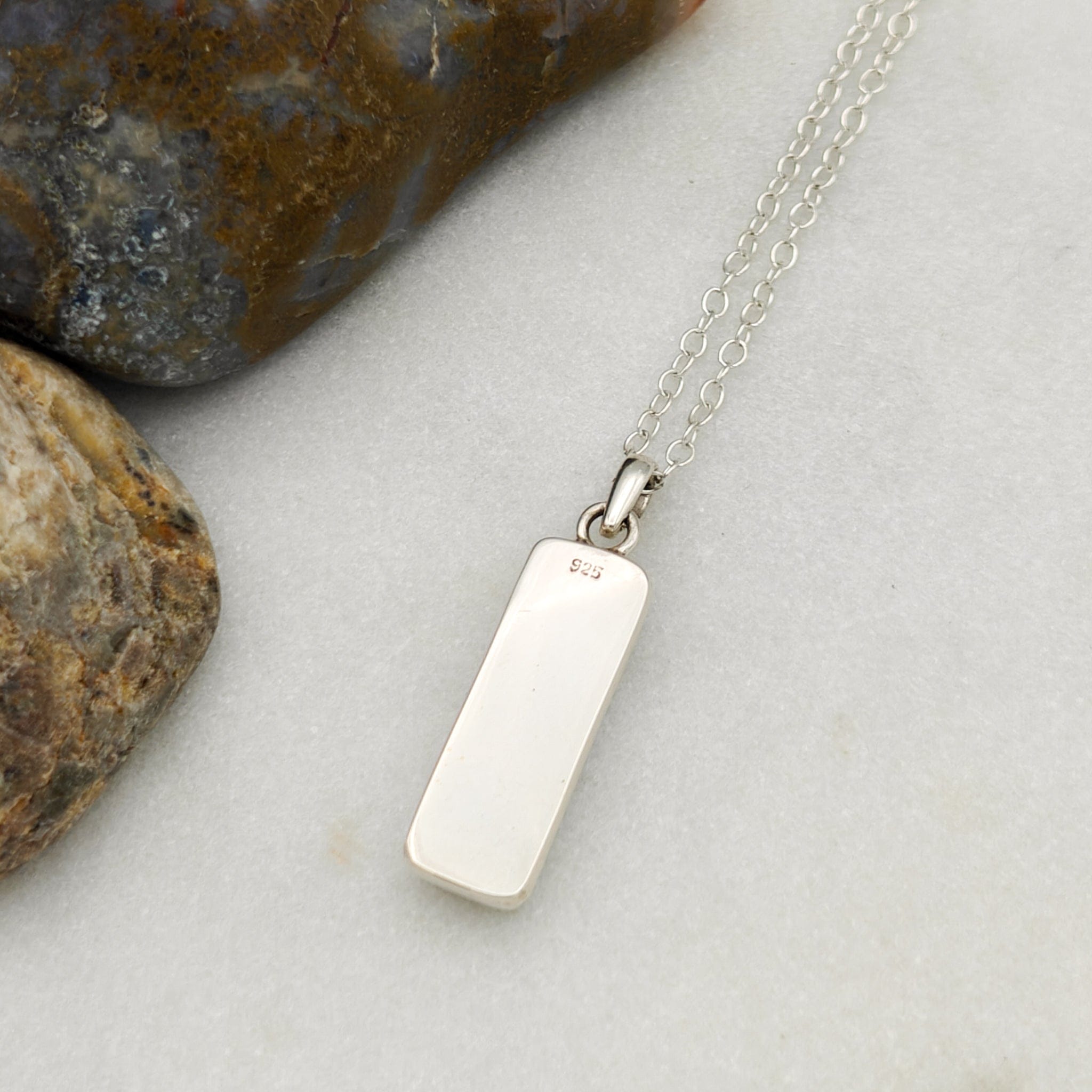 Hepburn and Hughes Fossilised Dinosaur Poo Pendant | Coprolite Fossil Gift | Sterling Silver