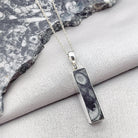 Hepburn and Hughes Fossilised Sea Creatures Pendant | 35mm Rectangle | Sterling Silver