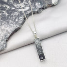 Hepburn and Hughes Fossilised Sea Creatures Pendant | 35mm Rectangle | Sterling Silver