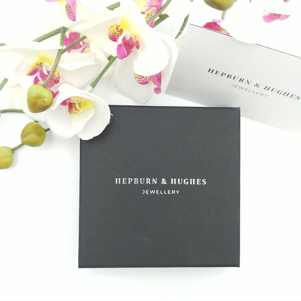 Hepburn and Hughes Garnet Gemstone Earrings | Circular | Aquarius Gift | Sterling Silver