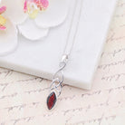 Hepburn and Hughes Garnet Pendant | Celtic | 2nd anniversary gift | Sterling Silver