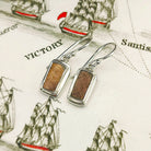 Hepburn and Hughes HMS Victory Reclaimed Oak Earrings | Nautical Gift | Sterling Silver