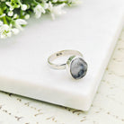 Hepburn and Hughes Isle of Skye Marble Adjustable Ring | Sterling Silver Scottish Heritage Jewellery