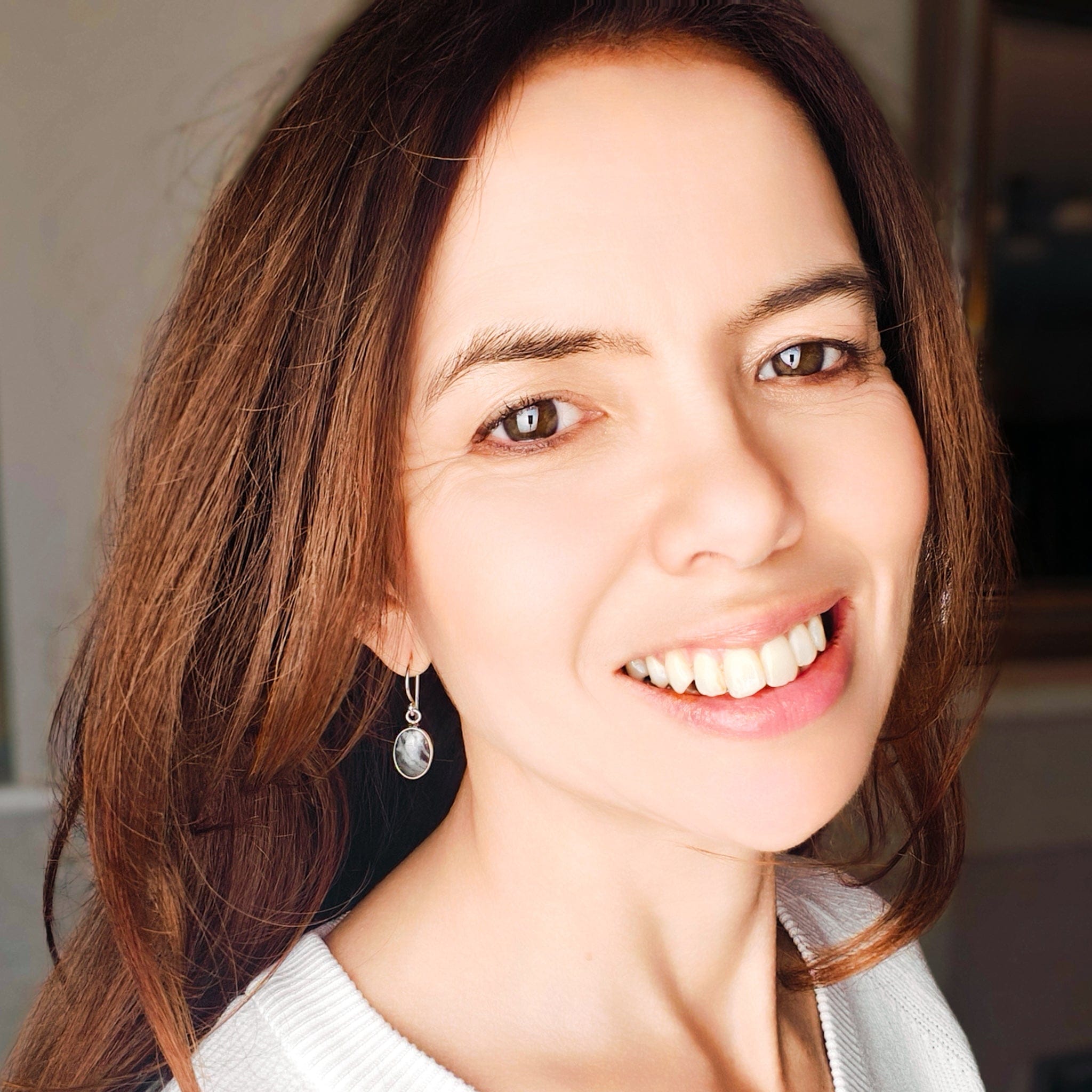 Hepburn and Hughes Isle of Skye Marble Earrings | Scottish Gift | 10mm Oval | Sterling Silve