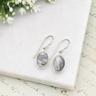 Hepburn and Hughes Isle of Skye Marble Earrings | Scottish Gift | 10mm Oval | Sterling Silve