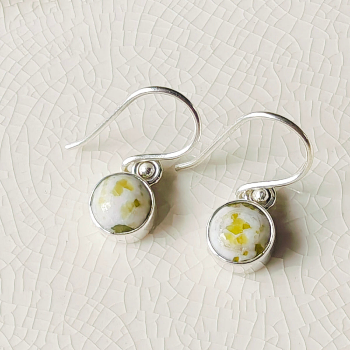 Hepburn and Hughes Isle of Skye Marble Earrings | Sterling Silver Drop Earrings | Scottish Gift