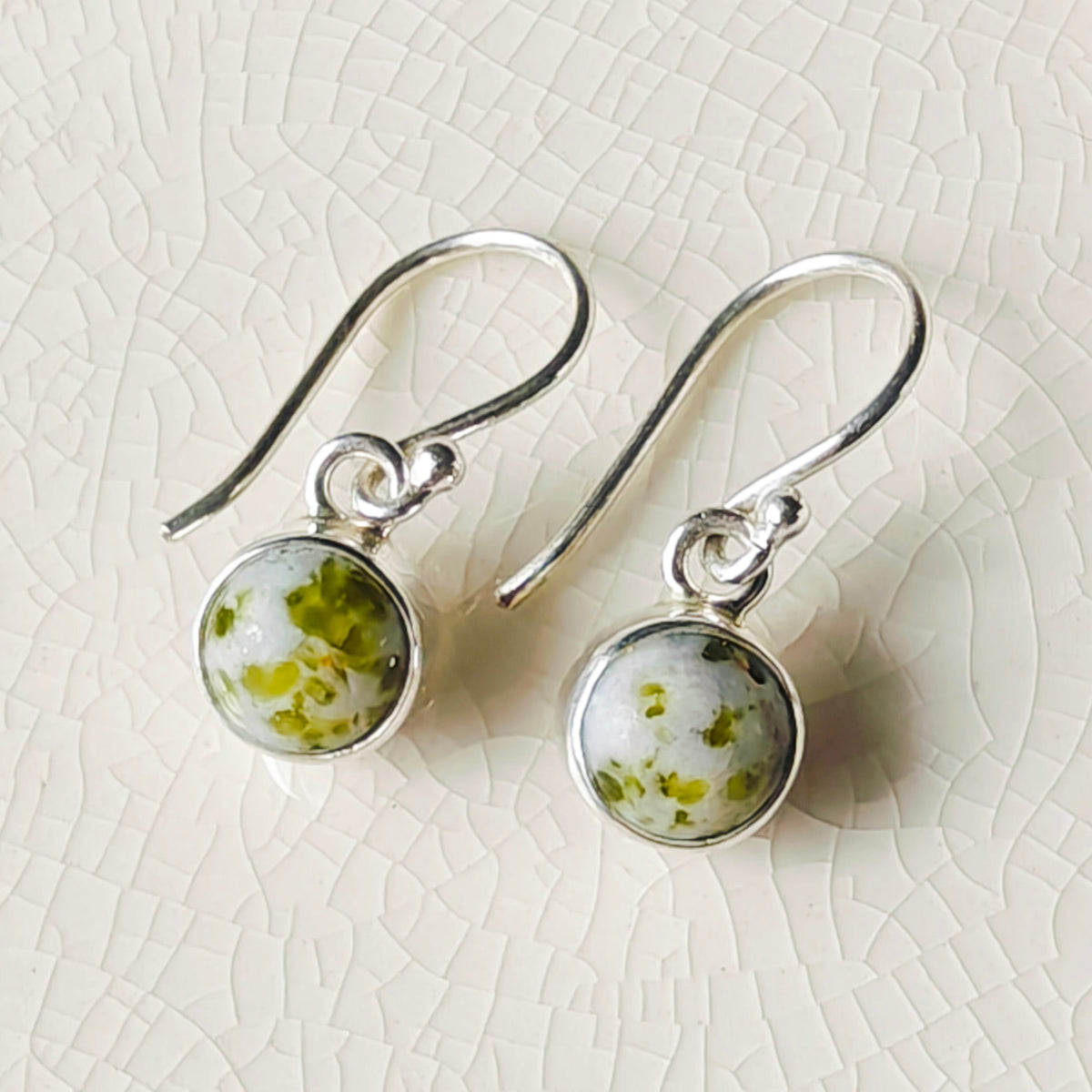 Hepburn and Hughes Isle of Skye Marble Earrings | Sterling Silver Drop Earrings | Scottish Gift