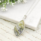 Hepburn and Hughes Isle of Skye Marble Pendant | Scotland Gift | 40mm Abstract | Sterling Silver