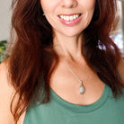 Hepburn and Hughes Isle of Skye Marble Pendant | Scottish Gift | 18mm Oval Stones | Sterling Silver