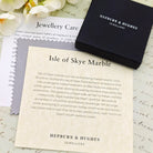 Hepburn and Hughes Isle of Skye Marble Pendant | Scottish Gift | 18mm Oval Stones | Sterling Silver
