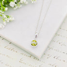 Hepburn and Hughes Isle of Skye Marble Pendant | Scottish Gift | 8mm Round Stones | Sterling Silver