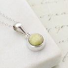 Hepburn and Hughes Isle of Skye Marble Pendant | Scottish Gift | 8mm Round Stones | Sterling Silver