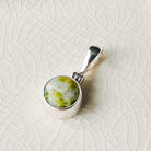 Hepburn and Hughes Isle of Skye Marble Pendant | Scottish Gift | 8mm Round Stones | Sterling Silver