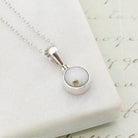 Hepburn and Hughes Isle of Skye Marble Pendant | Scottish Gift | 8mm Round Stones | Sterling Silver