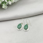 Hepburn and Hughes Jade Earrings | Green Gemstone | 35th Anniversary | Sterling Silver