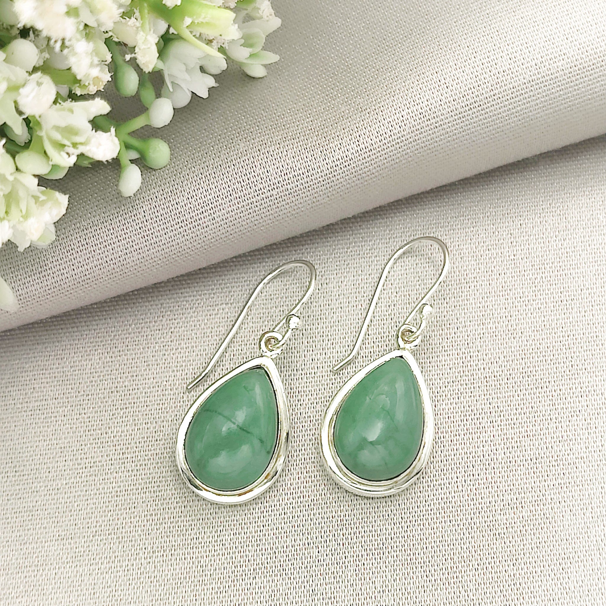 ITEM #415 Vtg on sale 12k gf oval filigree with green jade oval earrings.