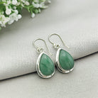 Hepburn and Hughes Jade Earrings | Green Gemstone | 35th Anniversary | Sterling Silver