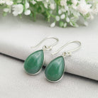 Hepburn and Hughes Jade Earrings | Green Gemstone | 35th Anniversary | Sterling Silver