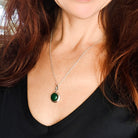 Hepburn and Hughes Jade Pendant | 12mm Round | 35th Anniversary | Sterling Silver