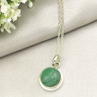 Hepburn and Hughes Jade Pendant | 12mm Round | 35th Anniversary | Sterling Silver