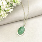 Hepburn and Hughes Jade Pendant | 15mm Oval | 35th Anniversary | Sterling Silver