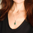 Hepburn and Hughes Jade Pendant | 15mm Teardrop | 35th Anniversary | Sterling Silver