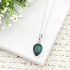 Hepburn and Hughes Jade Pendant | 15mm Teardrop | 35th Anniversary | Sterling Silver