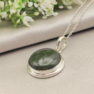 Hepburn and Hughes Jade Pendant | 20mm Circular| Sterling Silver