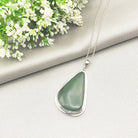 Hepburn and Hughes Jade Pendant | 45mm Teardrop | 35th Anniversary | Sterling Silver