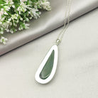 Hepburn and Hughes Jade Pendant | 48mm Curve | 35th Anniversary | Sterling Silver