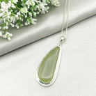 Hepburn and Hughes Jade Pendant | 48mm Curve | 35th Anniversary | Sterling Silver