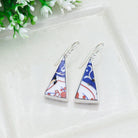 Hepburn & Hughes Japanese Imari Earrings | Upcycled Porcelain Jewellery | Sterling Silver
