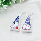 Hepburn & Hughes Japanese Imari Earrings | Upcycled Porcelain Jewellery | Sterling Silver