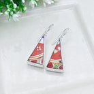 Hepburn & Hughes Japanese Imari Earrings | Upcycled Porcelain Jewellery | Sterling Silver