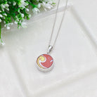 Hepburn & Hughes Japanese Imari Pendant | 15mm circle | 18th Wedding Anniversary | Sterling Silver