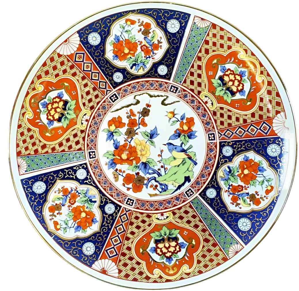 Hepburn & Hughes Japanese Imari Pendant | 18mm Triangle | 18th Wedding Anniversary | Sterling Silver