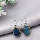 Hepburn and Hughes Labradorite Earrings | Ornate Oval | Sterling Silver