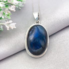 Hepburn and Hughes Labradorite Pendant | 35mm Oval | Sterling Silver