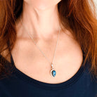 Hepburn and Hughes Labradorite Pendants in Sterling Silver | 15mm length | Blue Gemstone
