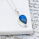 Hepburn and Hughes Labradorite Pendants in Sterling Silver | 15mm length | Blue Gemstone