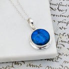 Hepburn and Hughes Labradorite Pendants in Sterling Silver | 15mm length | Blue Gemstone