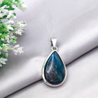 Hepburn and Hughes Labradorite Statement Pendant | 35mm Teardrop | Sterling Silver