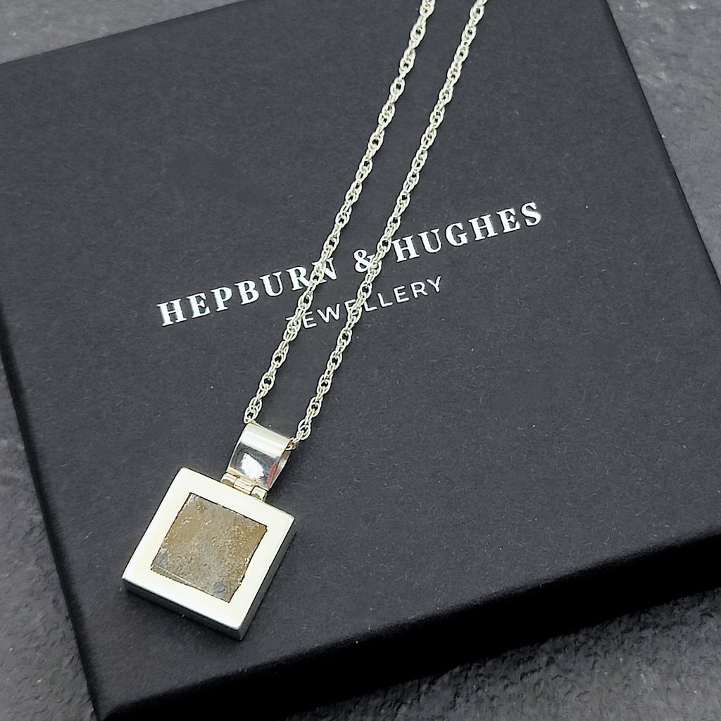Hepburn and Hughes Lancaster Bomber Pendant | WW2 Aviation Gift | Square | Sterling Silver