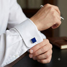 Hepburn and Hughes Lapis Lazuli Cufflinks | Blue Gemstone | September Birthstone | Sterling Silver