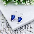 Hepburn and Hughes Lapis Lazuli Earrings | 15mm Teardrop | September Birthstone | Sterling Silver
