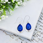 Hepburn and Hughes Lapis Lazuli Earrings | 15mm Teardrop | September Birthstone | Sterling Silver